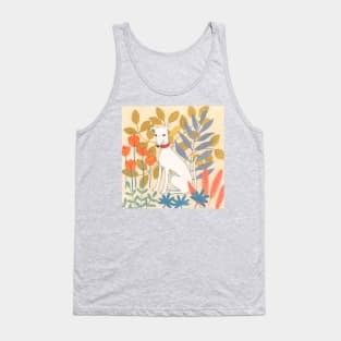 Lurcher in a garden Tank Top